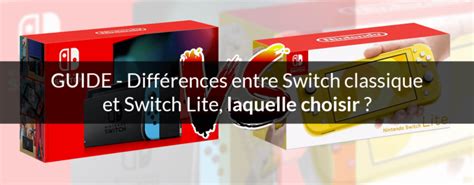 Différences Entre Nintendo Switch Et Switch Lite Guide Switch Actu