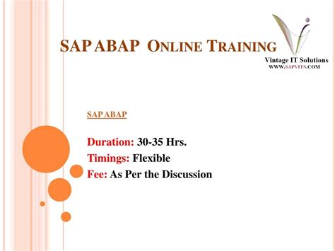 Ppt Sap Abap Syllabus Sap Abap Training In Pune Powerpoint