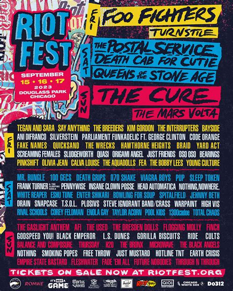 Riot Fest 2023 Lineup | Grooveist