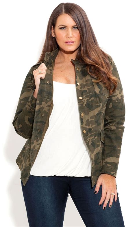 City Chic Cool Camo Jacket Women S Plus Size Fashion Plus Size Fashion Plus Size Outfits