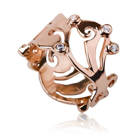 Art Nouveau Engagement Ring Unique Wedding Ring Rose Gold Wedding