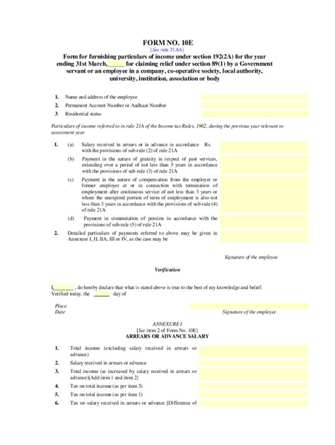 2019-2024 India Form 10E Fill Online, Printable, Fillable, Blank ...