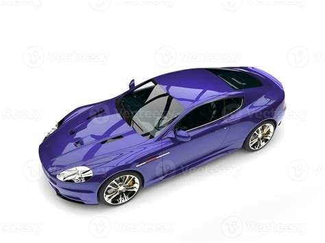 Metallic Purple Modern Luxury Sports Car Top Down View 31198813 Stock