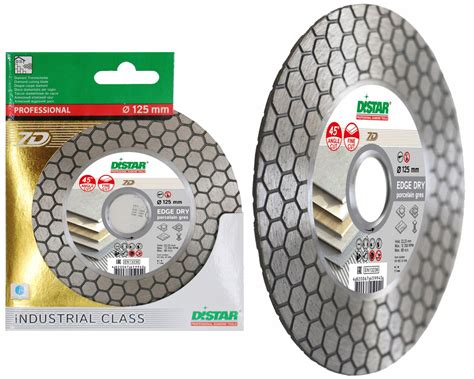 DISTAR EDGE DRY 125 Tarcza do cięcia gresu płytek pod kątem 45 stopni