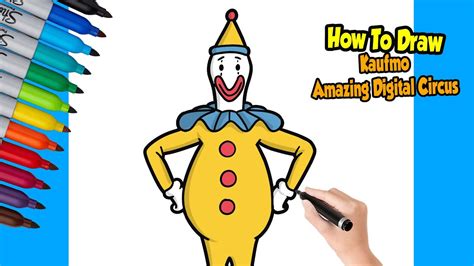 How To Draw Kaufmo The Amazing Digital Circus Drawing Tutorial Youtube