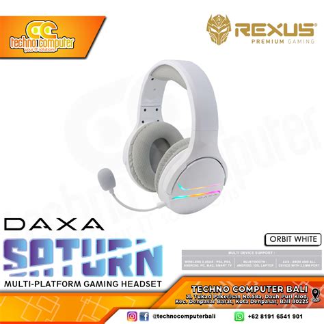 HEADSET REXUS DAXA SATURN ST1 RGB Wireless Orbit White Gaming Headset