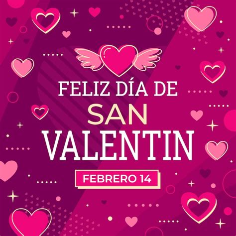 Free Vector | Flat happy valentine's day illustration in spanish