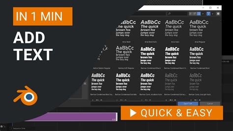Blender Tutorial How To Add Text In Blender Video Editor Youtube