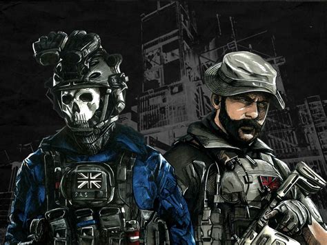 Call of Duty Ghost & Captain MODERN WARFARE Price Art Print - Etsy