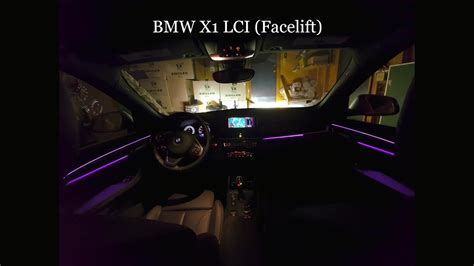 2021 Bmw X1 Facelift Interior Ambient Lighting At Night Youtube