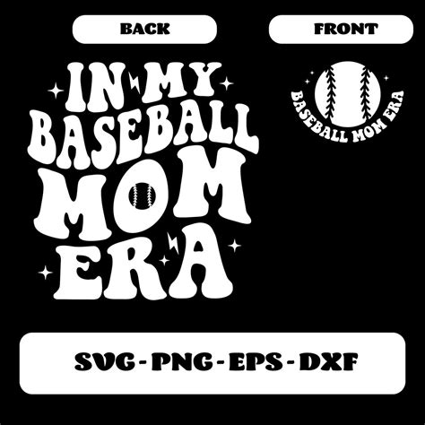 In My Baseball Mom Era Svg Smiley Pocket Design Baseball Mom Etsy