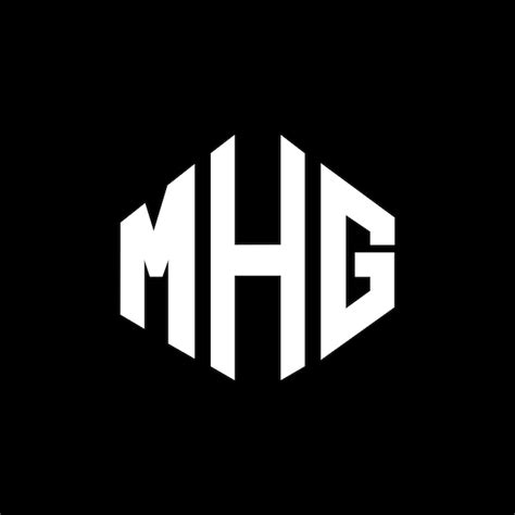 Diseño del logotipo de la letra mhg con forma de polígono diseño del