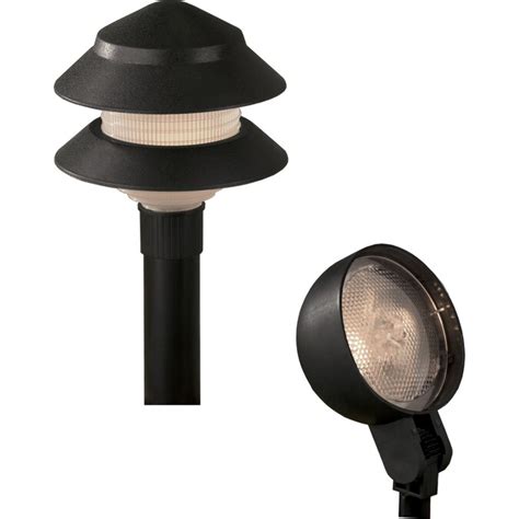 Portfolio 4 Watt Black Low Voltage Plug In Path Light At