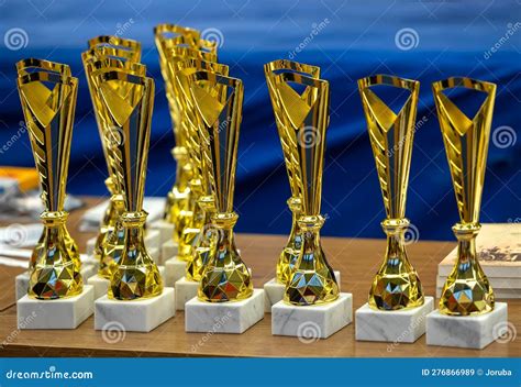 Many Award Diplomas Cups Medals Royalty Free Stock Photography