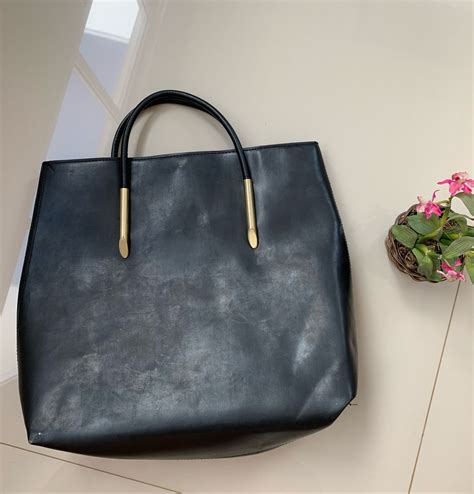 Bolsa Preta Grande Zara Bolsa De Ombro Feminina Zara Usado 40638290