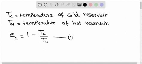 SOLVED A Carnot Engine Operates Between Two Heat Reservoirs At