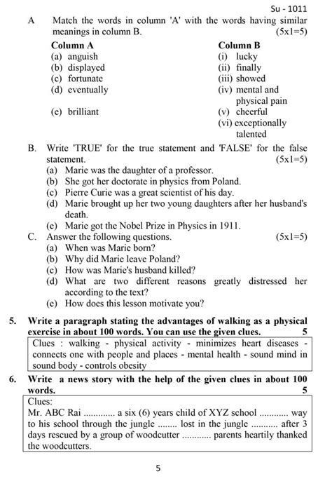 Class 10 SEE English Model Question 2081 NEB