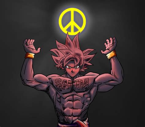 Peace Goku Digital Art By Misimapesone Sua