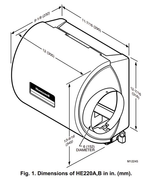 Honeywell He220a B And He260a B Bypass Flow Through Humidifier User Guide