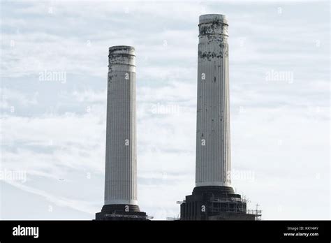 Battersea Power Station chimneys, London Stock Photo - Alamy