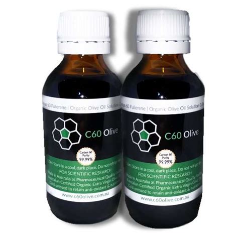 C60 Australian Organic Olive Oil With 9999 Carbon 60 100ml X 2 Bottles C60 Olive Australia