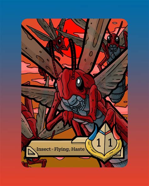 Insect Token Custom Altered Mtg Magic The Gathering Fantasy Etsy