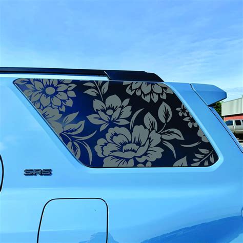 2025 2026 Toyota 4runner Window Decal Matte Black Sticker Flower