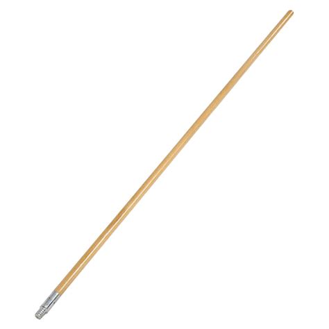 Carlisle Lacquered Wood Broom Handle With Metal Threaded Tip