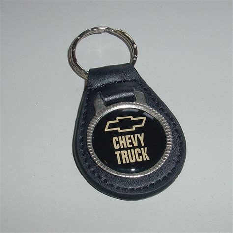 Chevy Truck Key Fob made of Vinyl with Black 3D Logo