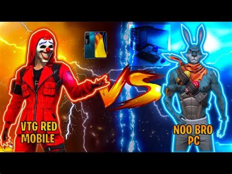 VTG RED MOBILE JOD VS NO BRO PC PLAYER Freefire Garenafreefire Ff