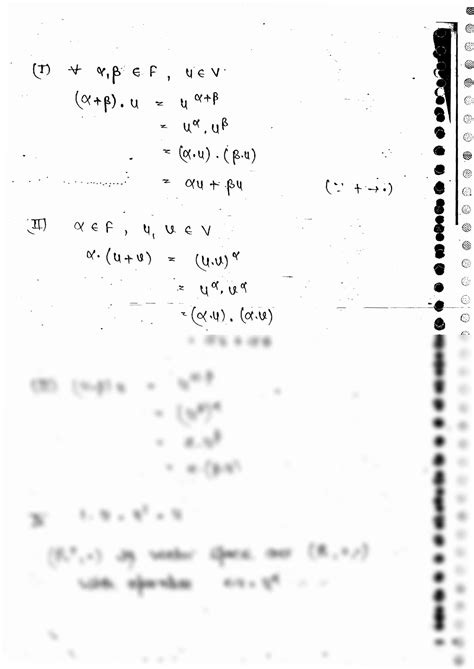 Solution Linear Algebra Handwritten Notes Studypool