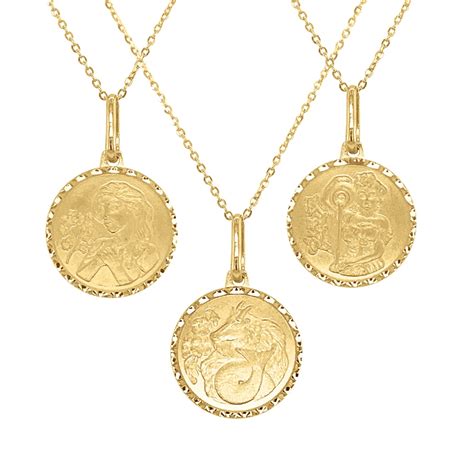 Italian 14kt Yellow Gold Zodiac Coin Pendant Necklace Ross Simons