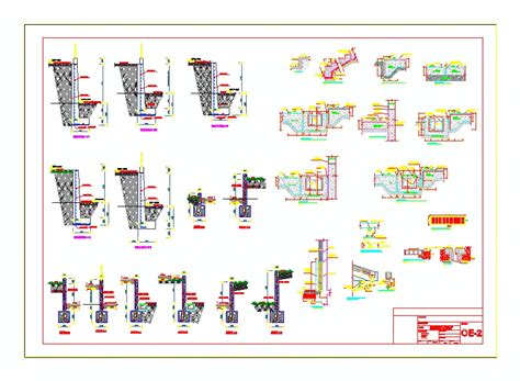 Detalles Muros De Contencion Y Canaletas De Drenaje En Autocad Librería Cad