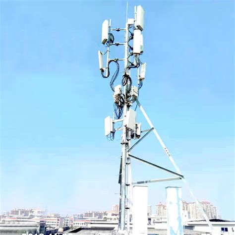 Hot Dip Galvanized Rooftop Antenna Tower Q235 Microcell Towers