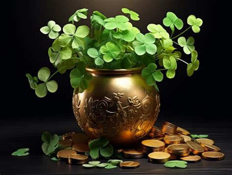 Premium Ai Image Unearth Your Fortune Mystical Golden Pot Full Of