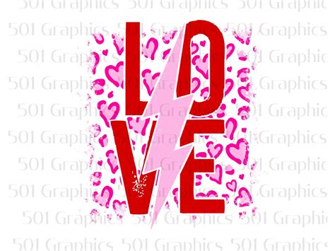 Love And Lightning Bolt Sublimation Transfer Ready To Press Sublimation Print Etsy