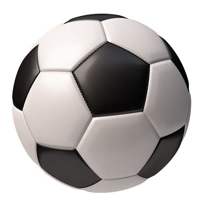 Realistic Soccer Ball Isolated On White Stock Photo - Download Image