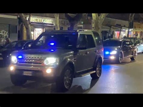 SCORTA CARABINIERI LAND ROVER DISCOVERY GIS PASSAT IN SIRENA E