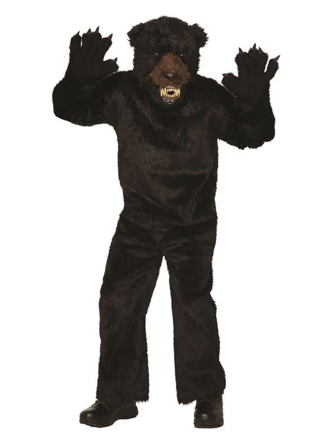 Adult Black Scary Bear Costume In 2020 Bear Costume Bear Halloween