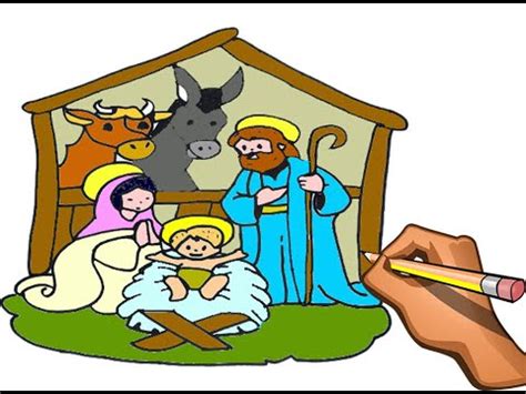 Dibujo De Nacimiento Dibujo Facil How To Draw The Birth Of Jesus Step