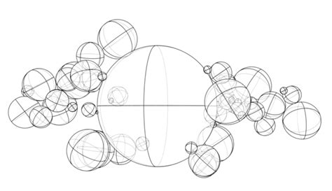 Abstract Outline Spheres Concept Vector Plan Sketch Sphere Graphic