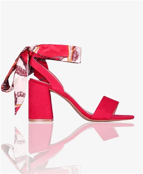 Low Heel Sandals Satin Wrap Block Heel Sandals Krisp