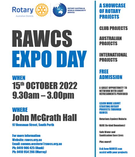 Rawcs Expo Day Rotary Club Of Applecross