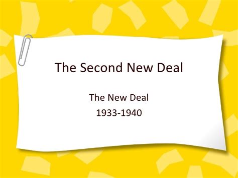 Second New Deal