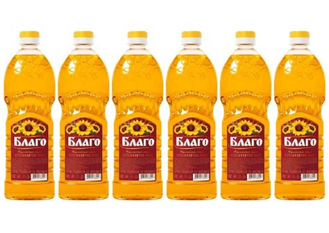Масло "БЛАГО" подсолнечное нерафинированное 0,65 6шт — купить в ...