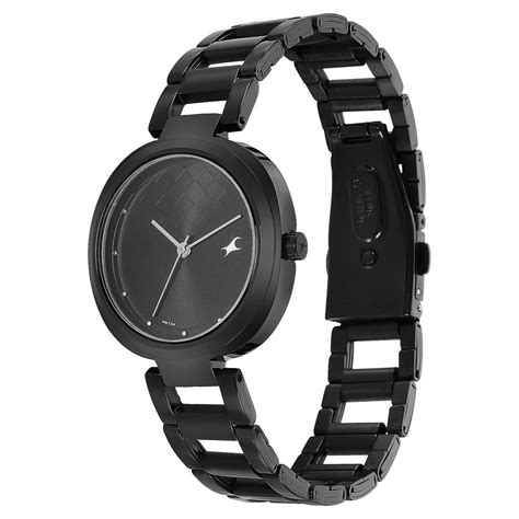 Buy Online Fastrack Stunners Quartz Analog Black Dial Stainless Steel