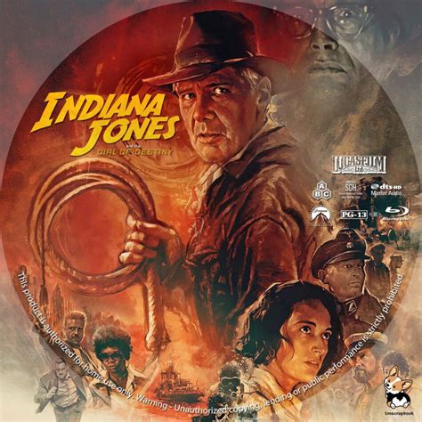 Indiana Jones: The Dial of Destiny Custom Blu-Ray Label - DVDcover.Com