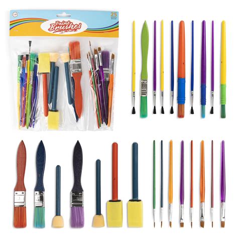 Paint Brushes for Kids, Paint Brush Set for Paint Party, Safe Toddler ...