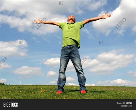 Man His Arms Wide Open Image And Photo Free Trial Bigstock