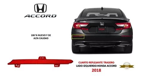 Cuarto Reflejante Trasero Izquierdo Honda Accord 2018 2019 Envío gratis